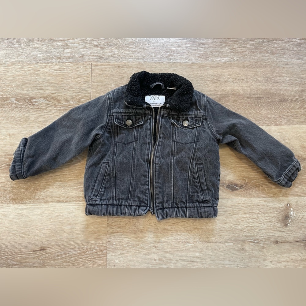 Zara black denim jacket